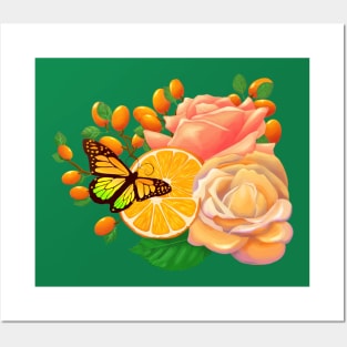 Full Bloom | Butterfly loves oranges Posters and Art